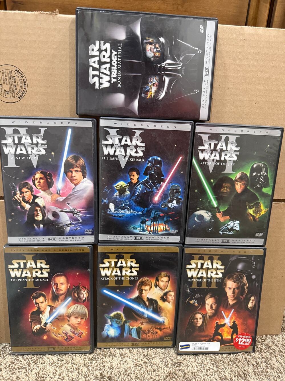 Star Wars DVD 1-6  & Bonus material